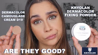 KRYOLAN DERMACOLOR FIXING POWDER REVIEW AND 11H WEAR TEST  And dermacolor concealer D19 as contour [upl. by Absalom]