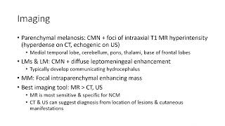 Neurocutaneous Melanosis Imaging [upl. by Esilehs]