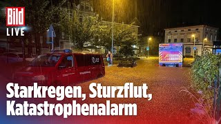 🔴 Unwetter setzen halb Deutschland unter Wasser  BILD Live [upl. by Guod]