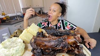 BBQ RIBS MUKBANG [upl. by Russom]