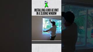 How to install a box AC unit in a sliding window part 2 [upl. by Lorianne]