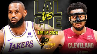 Los Angeles Lakers vs Cleveland Cavaliers Full Game Highlights  April 6 2024  FreeDawkins [upl. by Dacia824]