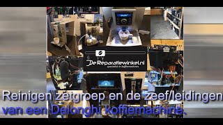 Delonghi reinigen Reinigen van de zetgroep reinigen van de zeef Tablet reiniging Delonghi [upl. by Aseel755]