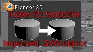 Blender 3D HOWTO smooth curves on imported SVG graphic [upl. by Thorlie]