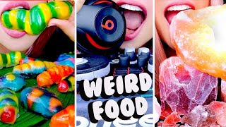 EATING WEIRD FOOD COMPILATION 1  ASMR EATING SOUNDS [upl. by Noyr883]