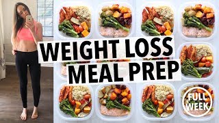 WEIGHT LOSS MEAL PREP FOR WOMEN 1 WEEK IN 1 HOUR [upl. by Adnolaj]