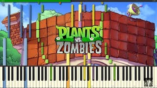 The Roof Plants vs Zombies  PIANO COVER Synthesia Arr [upl. by Benedikt225]