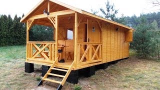 How to build a wooden cottage in 4 hours [upl. by Ovid649]