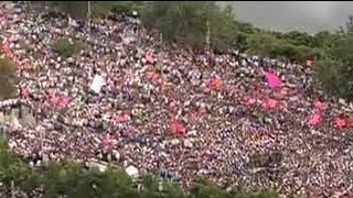 Telangana march Thousands of protesters defy deadline [upl. by Nevur]