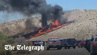 F35 fighter jet crashes into New Mexico hillside [upl. by Jolene]