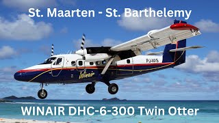 TRIPREPORT  WINAIR DHC6 St Maarten  St Barthelemy [upl. by Pearline807]