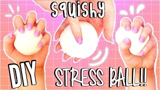 DIY SQUISHY STRESS BALL Without Balloons  How to make a Stress Ball SUPER EASY [upl. by Saretta]