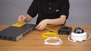 Application of PoE Gigabit RJ45 to SFP Media Converter  FS [upl. by Sax]