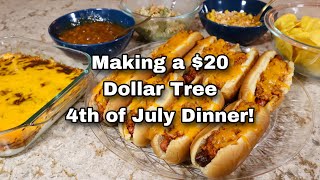 Making a 20 Dollar Tree 4th Of July Dinner for 4  Dollar Tree Dinners  Budget Holiday Meals [upl. by Lednew612]