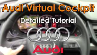 Audi Virtual Cockpit 2018 Detailed Tutorial and Review Tech Help [upl. by Bills]