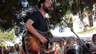 Passenger  Holocene Bon Iver cover busking in Fremantle 141213 [upl. by Attinahs455]