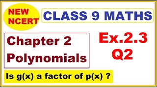 Class 9 Maths  Ex23 Q2  Chapter 2  Polynomials  New NCERT  Ranveer Maths 9 [upl. by Tolmann268]