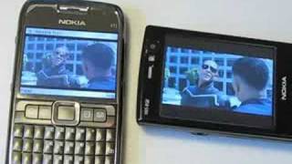 Nokia E71 vs Nokia N95 8GB Video Playback [upl. by Nasah]