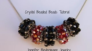 Birth stone beaded beads with a herringbone twist [upl. by Oirramaj]