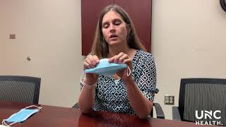 UNC Health Pro Tip to Help Your Earloop Mask Fit More Tightly [upl. by Wash]