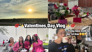 Valentine’s Day vlog💌💋 honest taste test review of bone broth  fun vday amp get healthy wme🎀🫧💝 [upl. by Nerrag]