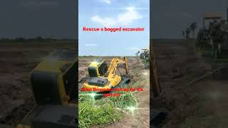 Excavator  Bogged down excavator construction shorts [upl. by Raven]