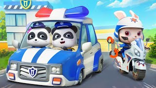 Super Police Patrol Team  Police Chase  Police Car  Nursery Rhymes amp Kids Songs  BabyBus [upl. by Enelyam]