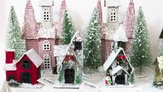 New Christmas Decoration Led Warm Light Paper House [upl. by Ellinger]