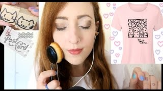 ♡ASMR EspañolSUB ENG♡MUCHO BRUSHINGTAPPINGampCUBITOS♡TSHIRT♡y Sorteo de cartitas [upl. by Atsirt612]