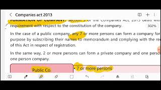 companies act 2013 part 2 ca foundation [upl. by Wilburn901]