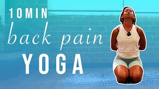 YOGA FOR BACK PAIN  10 min Back Stretch for Back Pain Back Tension amp Sciatica Issues [upl. by Drarig291]