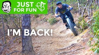 Back from Injury Fat Bike ASMR amp Berm Creek [upl. by Aynnat]