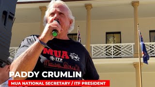 Paddy Crumlin CFMEU Rally maritimeunionau cfmeu tradeunion [upl. by Schindler]