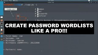 Create password wordlists like a pro [upl. by Buddie]