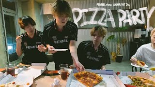 【Valorant Div Vlog26】Playoff Finals進出のピザパーティ開催！ SyouTaが禁断のタメ口  CLZによる熱い乾杯の音頭 [upl. by Dammahum]