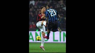 Ibrahimovic vs Materazzi in Milan Derby football shorts seriea [upl. by Glennon]