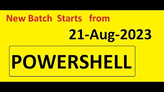 Demo Session of Powershell Scripting  13 Aug 2023  by Nagarjuna Vadlakonda  91 8099809099 [upl. by Ahsetra106]