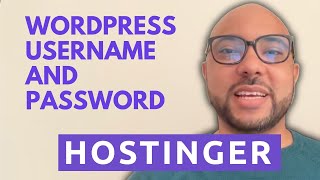 How to Find WordPress Username and Password in Hostinger [upl. by Backer]