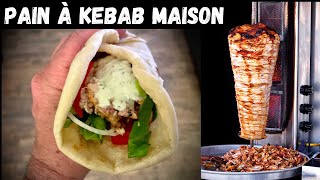 recette du pain à kebab facile cuisson à la poêle  galette doner kebab  Dürüm [upl. by Donahoe]