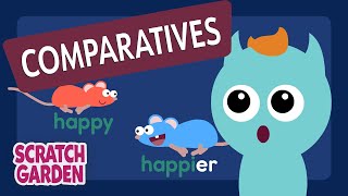 Comparatives  Monsters Learn English  Scratch Garden [upl. by Som]