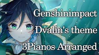 【3Pianos】Genshin Dvalins theme quotCaelestinum Finale Terminiquot【Arranged】 [upl. by Lynnett]