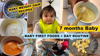 What My 7 Months Old Baby Eat in a Day67 Months Babys First Food  Baby Daily Routine [upl. by Nmutua]