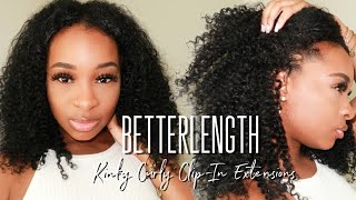 BETTER LENGTH KINKY CURLY CLIPIN EXTENSIONS  DYING HAIR TUTORIAL  INSTALLING CLIPIN EXTENSIONS [upl. by Dami788]