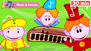 The Notekins  Learn Musical Instruments for Kids  Early Learning Videos with Music for Babies [upl. by Filiano]