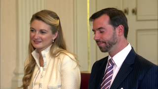 Le mariage civil de Guillaume et Stéphanie  couple grandducal héritier du Luxembourg [upl. by Stacee]