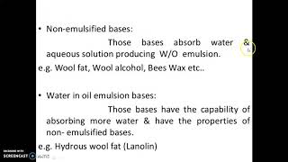 OINTMENT  OINTMENT BASES [upl. by Neuberger]