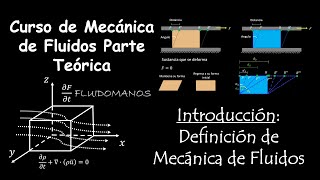 1 Introducción Definición de Mecánica de Fluidos [upl. by Bremer]