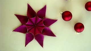 Weihnachtssterne Basteln mit Geschenkband  DIY Weihnachtsdeko  Sterne basteln Weihnachten  Ideen [upl. by Evvy]