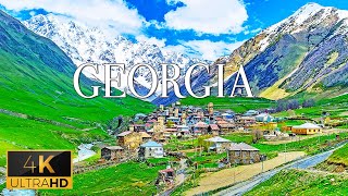 FLYING OVER GEORGIA 4K Video UHD  Calming Music With Beautiful Nature Video For Daily Relaxation [upl. by Crabb949]