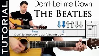 Cómo tocar Dont Let Me Down de The Beatles en Guitarra  MUY FÁCIL con tres acordes [upl. by Oeht74]